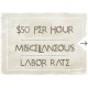 $50 Misc Labor Rate